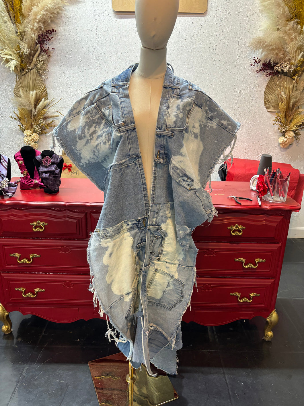 Denim T-Back Kimono