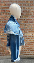 Load image into Gallery viewer, Cropped Denim Cape
