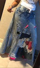 Load image into Gallery viewer, Denim Patch-work Skirt

